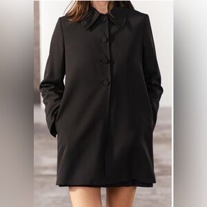 ZARA wool blend frock coat size medium